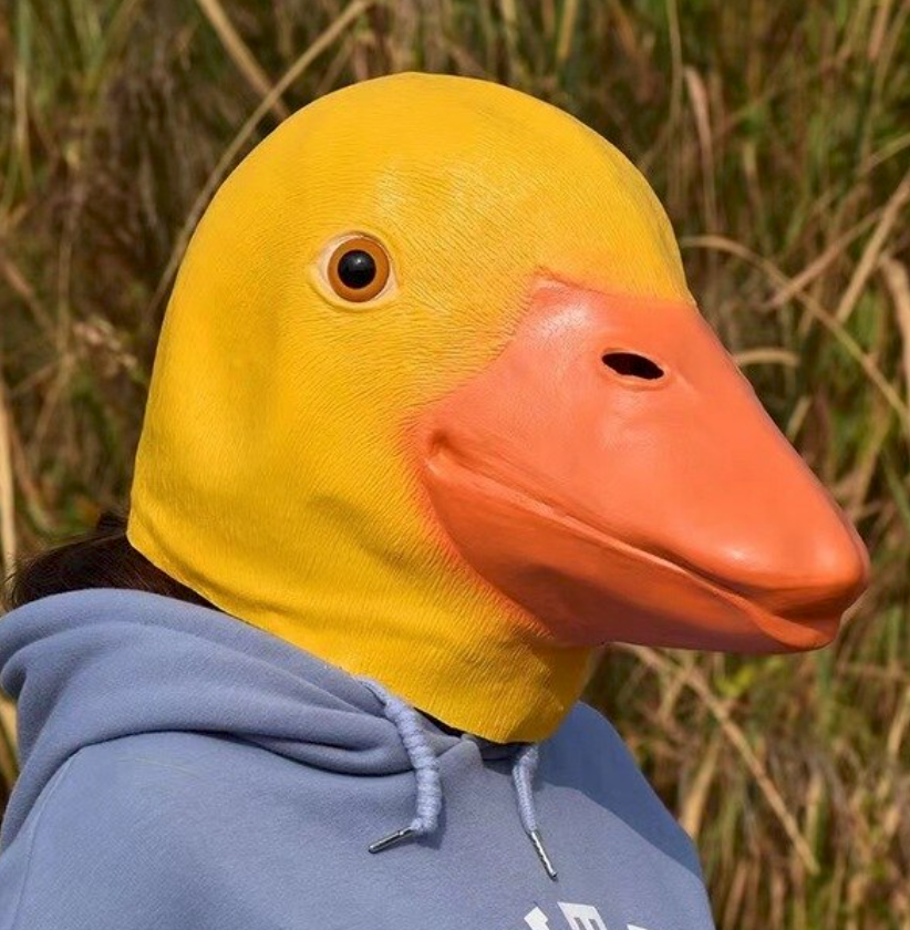Full Head Duck Latex Mask