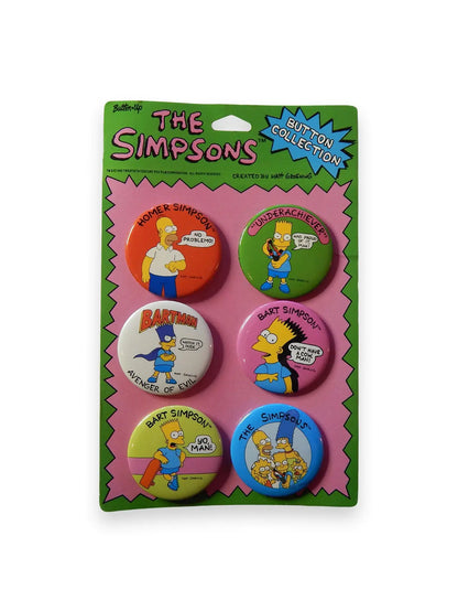 The Simpsons Vintage Rare Collectable Buttons 1989-1990